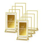 $12.99 – 8-Pack Dynta 5×7″ Double-Sided Acrylic Sign Holder Display Stand (Gold) on Sale for  with Free Shipping