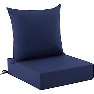 $18.49 – Outdoor Chair Cushions, Waterproof & Fade Resistant Patio Cushions (Navy Blue) Starting at  AC