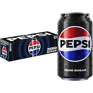 $14.95 – Save on Pepsi Zero Sugar 12oz 12ct cans with 3/ or less Deal