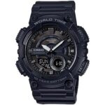 $32.97 – * | Casio AEQ110BW Men’s Analog-Digital Watch, Black, 100M WR, Multi Alarms, 10-Year Battery at Amazon