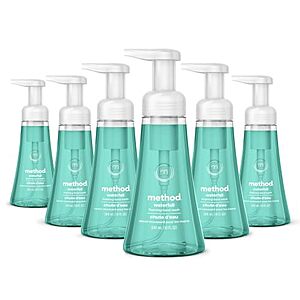$10.02 – SnS, AC * | 6-Pack 10-Oz Method Foaming Hand Wash (Waterfall) at Amazon