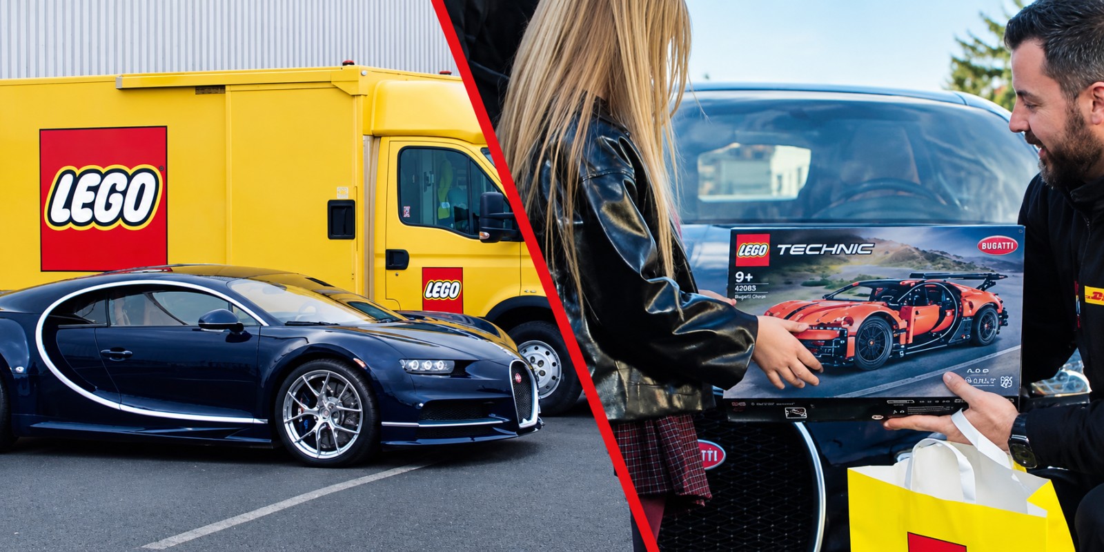 LEGO Bugatti Chiron Pur Sport delivered by Bugatti CEO Mate Rimac