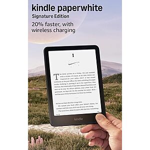 $169.99 – | 32GB Amazon Kindle 7″ Paperwhite Signature Edition WiFi Tablet (various colors) at Amazon