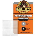 $4.97 – * | 24-Count Gorilla Tough & Clear Double Sided Tape Squares at Amazon