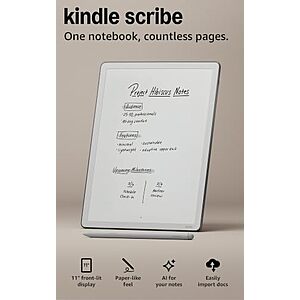 $379.99 – | Amazon Kindle Scribe 32GB (newest model) + 3 months of Kindle Unlimited at Amazon