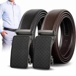$13.99 – Truyis Men’s Leather Ratchet Belt 2 Pack,Adjustable Ratcheting Click Belt on Sale for with Coupon Code SQHTT9QA at Amazon