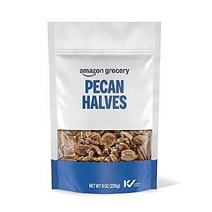 $3.80 – Prime, SnS  | 8-Oz Amazon Grocery Pecan Halves (No Added Salt) at Amazon