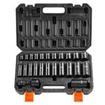 $34.76 – VEVOR 3/8″ Drive Impact Socket Set, 25 Piece Deep & Shallow Socket Set