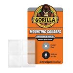 $4.97 – 24-Count Gorilla Invisible Hold 1″ Double-Sided Mounting Tape Squares on Sale for Lowest Price Ever at Amazon