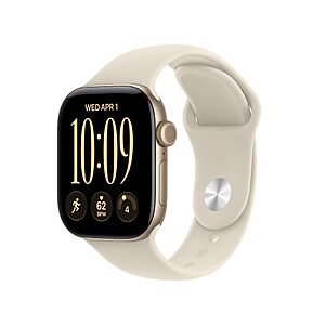 Apple Watch Series 12 GPS 42mm Smartwatch in Light Gold Aluminum Case with Sand Sport Band