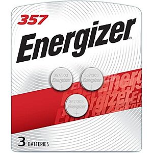 3-Count Energizer 357/303 Batteries on Amazon