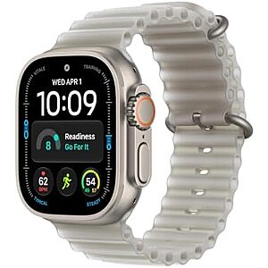 $699.99 – | Apple Watch Ultra 4 GPS + Cellular 49mm Smartwatch (Natural Titanium Case, Translucent Gray Ocean Band – One Size) at Amazon
