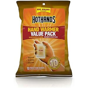 $1.88 – * | 10-Pair HotHands Hand Warmers at Amazon