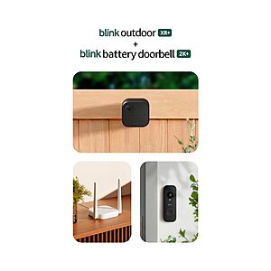 $42.00 – Prime Members: Blink Outdoor XR+ Camera, Battery Doorbell 2K+ & Sync Module XR+ $42 + Free /SH