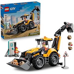 $23.95 – | 301-Piece LEGO City: Construction – Backhoe Loader (60480, 2026) at Amazon