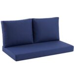 $24.99 – PRIME MEMBERS: Zonamat Outdoor Loveseat Cushion Set, 46″ x 26″ Waterproof & Fade-Resistant Patio Cushions (Navy Blue) AC