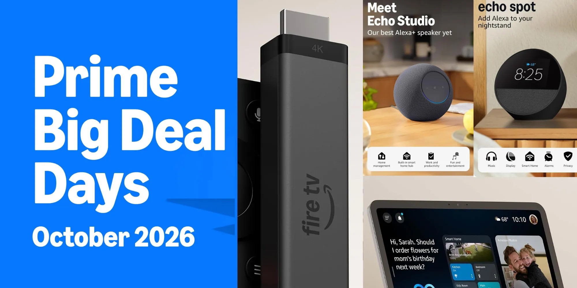 Amazon fall Prime Day sale featuring Echo, Kindle, Fire TV, and Ring