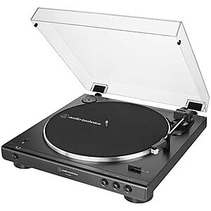 $197.99 – * | Audio-Technica AT-LP60XBT-BK Fully Automatic Bluetooth Belt-Drive Stereo Turntable at Amazon