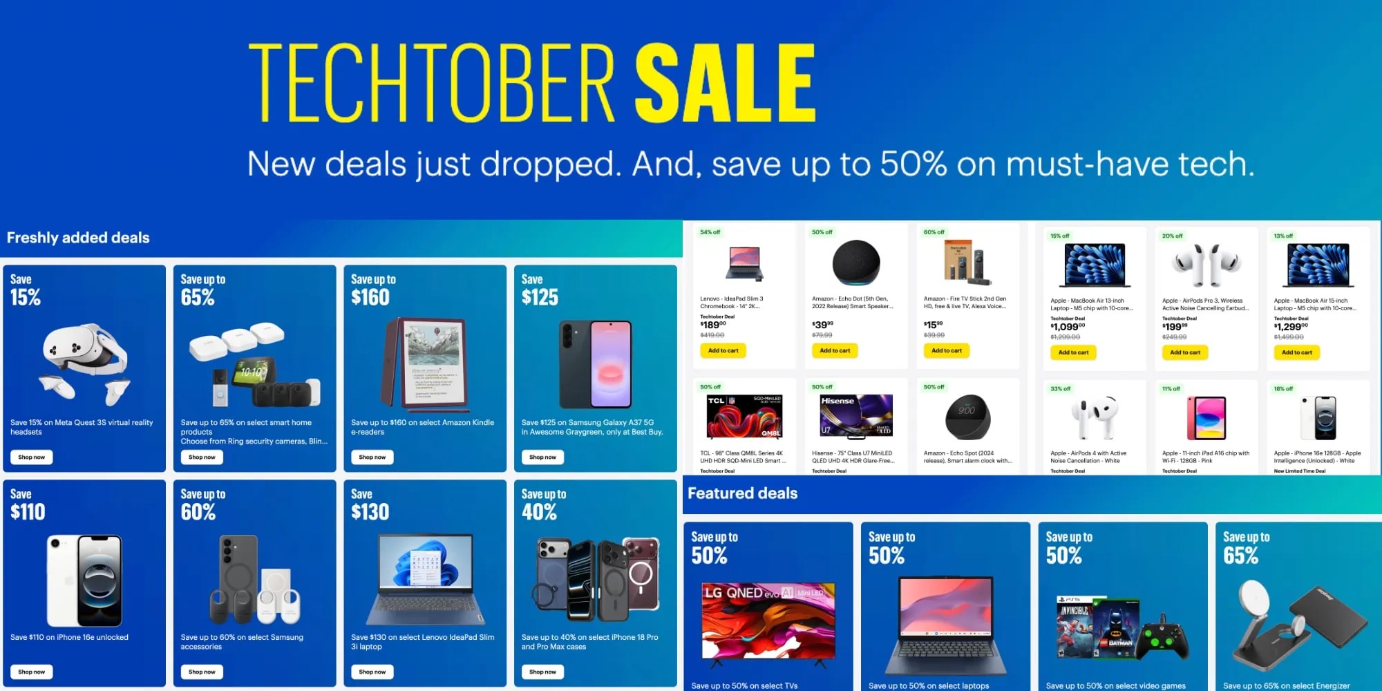 Best Buy Techtober Prime Day Sale ad