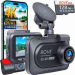 $107.99 – Prime Day ROVE R2-4K Dual Dash Cam Front and Rear, STARVIS 2 Sensor, Free 128GB Card