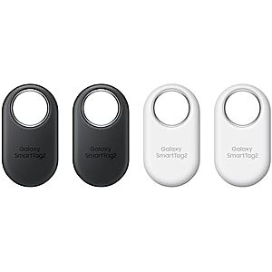 $49.40 – | 4-Pack Samsung Galaxy SmartTag2 Bluetooth Trackers (Black + White) at Amazon