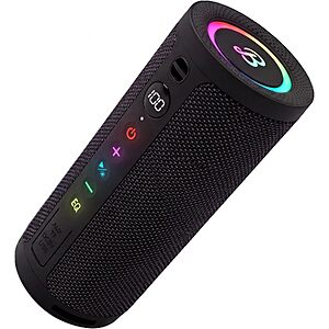 $11.19 – Prime: BassBloom Roar 3 20W IPX6 Waterproof Portable Bluetooth 5.4 Speaker (Black)  + Free Shipping