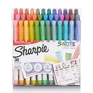 $13.01 – 36-Count Sharpie S-Note Chisel Tip Pastel Markers & Highlighters (Assorted Colors) –  with Subscribe & Save + Free Shipping with Prime or on $35+