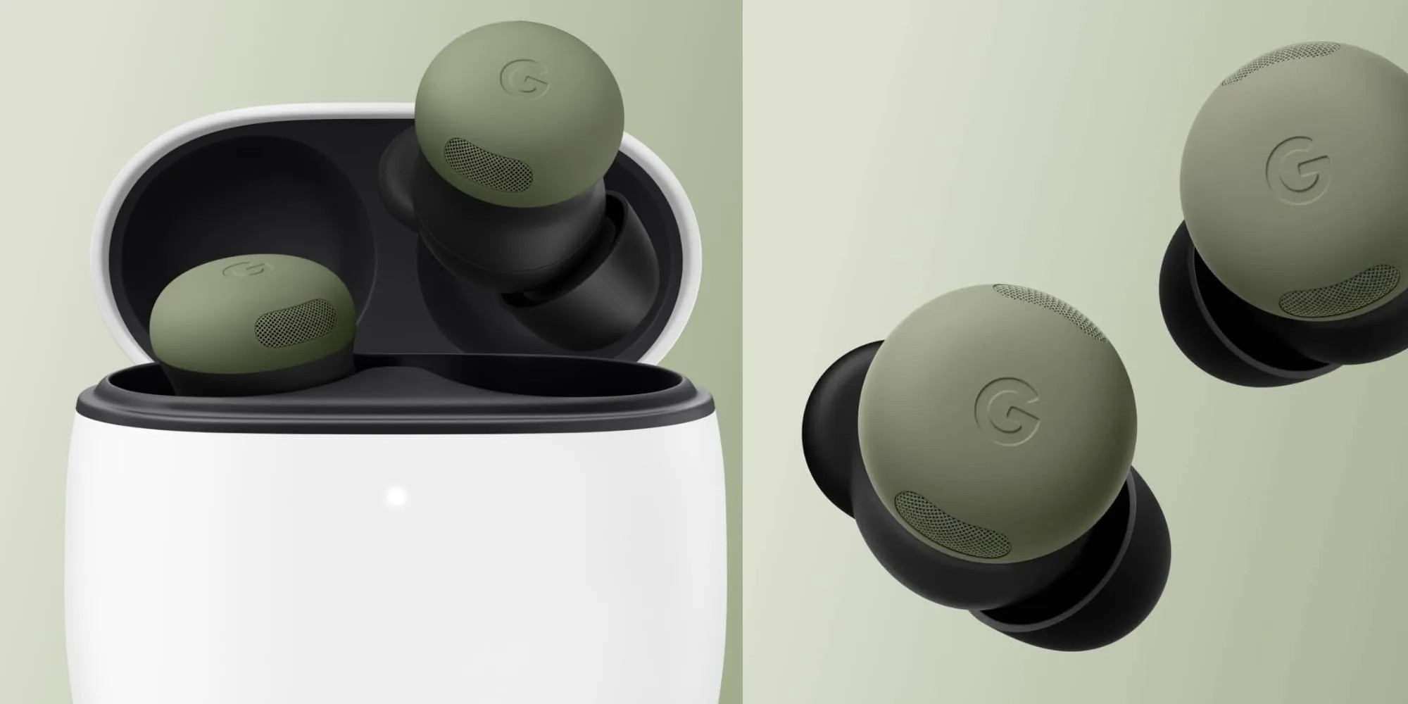 Pixel Buds Pro 2 in Olive color