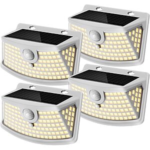 $11.49 – Prime Deal: 4-Pack Aootek 120-LED Solar Motion Sensor Lights (White-Warm)  + Free Shipping