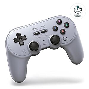 $37.99 – | 8Bitdo Pro 2 Bluetooth Controller for Switch (Hall Effect Joystick, Gray Edition) at Amazon