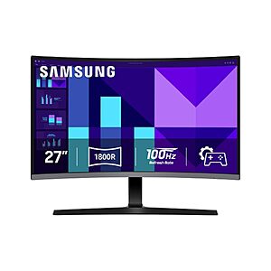 $129.99 – 27″ Samsung S3 (S39GD) 1920×1080 FHD 100Hz Curved Monitor at Record Low Price on Amazon