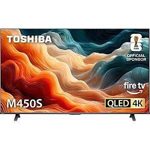 $139.99 – Prime, Lightning Deal  | TOSHIBA 43″ Class M450 Series QLED 4K UHD Smart Fire TV at Amazon