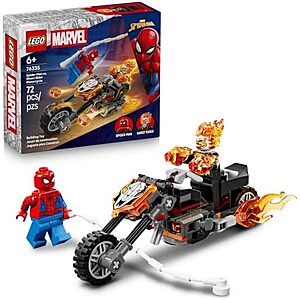 $7.99 – * | 72-Pc LEGO Marvel Spider-Man vs. Ghost Rider Motorcycle at Amazon