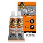 $9.99 – | 2-Pack 2.5-Oz Gorilla Max Strength Construction Adhesive (Clear) at Amazon