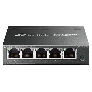 $31.53 – TP-Link 5-Port 2.5G Unmanaged Ethernet Switch:  for Prime Members, Save 10% with Prime Visa Card