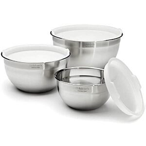 $28.45 – Cuisinart 3-Piece Stainless Steel Nesting Mixing Bowl Set (1.5, 3 & 5-Qt)  + Free Shipping