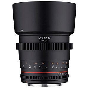 $239.00 – Rokinon 85mm T1.5 Cine DSX High-Speed Prime Lens: Canon EF $239; Canon RF $254 + Free Shipping