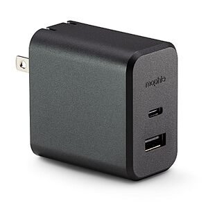$18.50 – Mophie Sale: 60W GaN Dual-Port USB-C Wall Charger (Black)  & More + Free Shipping w/ Prime or on $35+