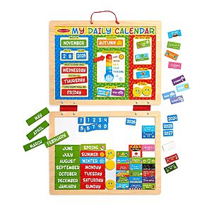 $13.49 – Melissa & Doug My First Daily Magnetic Calendar Wooden Play Set at Record Low Price with Free Shipping on Amazon