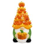 $11.99 – 8.5″ Hexagram Ceramic Light-Up Gnome Pumpkin Tree Tabletop –  + Free Shipping w/ Prime or on $35+