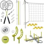 $19.99 – * | Franklin Sports Outdoor Fun 5 Combo Set w/ Volleyball, Badminton (Yellow) at Amazon