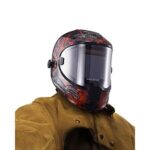 $28.32 – MANUSAGE E980S Auto-Darkening Panoramic Welding Helmet w/ 4 Arc Sensors & True Color Shade 5-13 (Red/Black) – Lowest Price Ever on Amazon