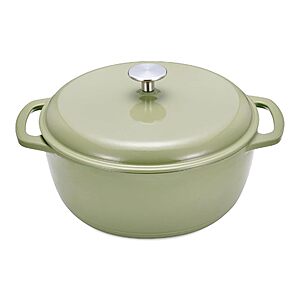 $33.59 – Amazon Basics Enameled Cast Iron Dutch Oven (Olive Green) — Lowest Price Ever at Amazon