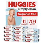 $11.88 – SnS, AC * | 11-Pk 64-Ct Huggies Simply Clean Baby Wipes (Unscented) at Amazon
