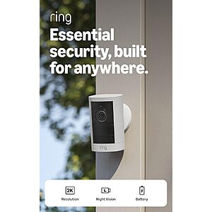 $49.99 – Ring Outdoor Cam 2K (Newest Model) – 50% off on Amazon Prime Day
