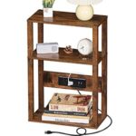 $16.19 – 23.6″ YUFAM 3-Tier Narrow Nightstand w/ Charging Station –  + Free Shipping w/ Prime or on $35+