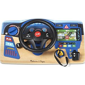 $24.97 – * | Melissa & Doug Vroom & Zoom Interactive Wooden Dashboard Racing Car Steering Wheel Toy w/ Lights & Sounds at Amazon