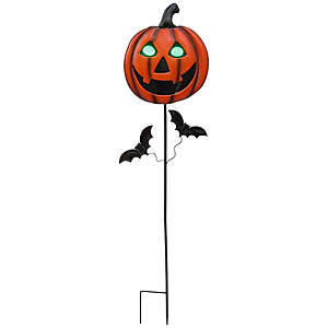 $15.30 – 39″ Lakeside Animated Halloween Stake Skull or Jack-O’-Lantern w/ Moving Eyes –  + Free Shipping