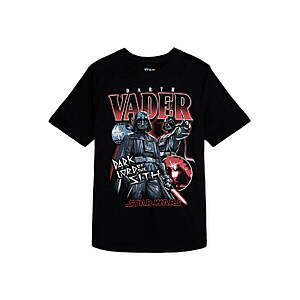 Boys wearing Star Wars Darth Vader Graphic Tee with Short Sleeves