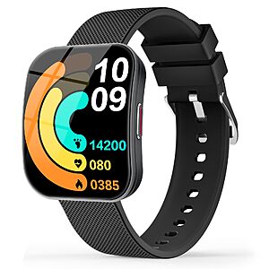$8.99 – MFVLP 1.85″ AMOLED Fitness Watch w/ Bluetooth Calling, 120+ Sports Modes & IP68 Waterproofing (Black & Matte Black) – + Free Shipping w/ Prime or on $35+